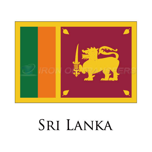 Sri Lanka flag Iron-on Stickers (Heat Transfers)NO.1989
